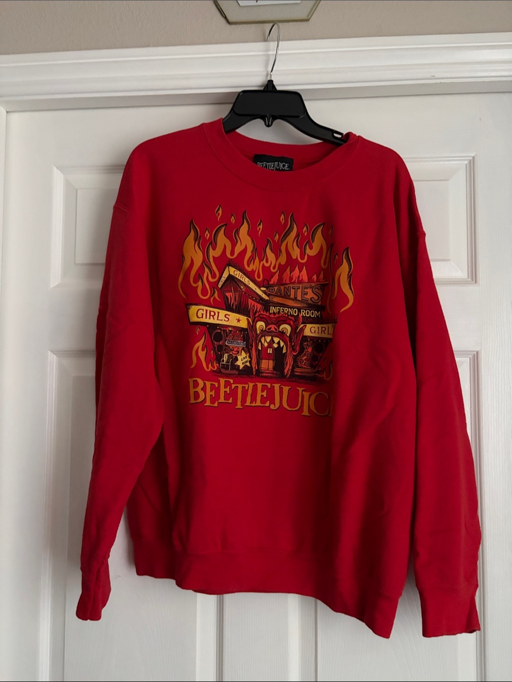 Beetlejuice Dante’s Inferno Sweatshirt in Red By Vixen by Micheline Pitt
